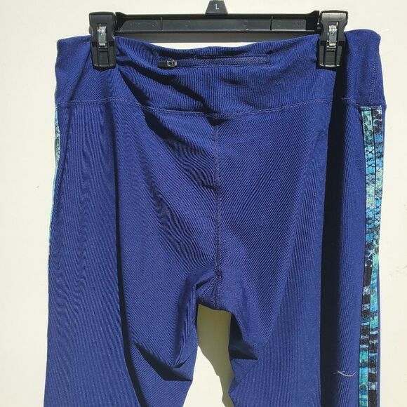 XL GOTTEX BLUE TROPICAL MESH LEGGINGS YOGA PANTS EXTRA LARGE - Picture 9 of 13